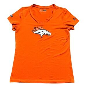Under Armour NFL Combine Denver Broncos T Shirt Women's Small Orange‎
